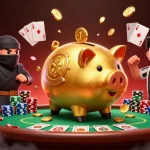 Experience the excitement of non UK casinos accepting UK players with unique characters engaged in a thrilling card game.