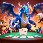 Experience thrilling poker action at NOHU with vibrant characters and rich casino elements.