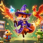 Experience thrilling casino moments at 98winlive with a mystical wizard and vibrant game elements.