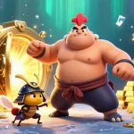 Engage in thrilling SHBET games with exciting characters in a vibrant casino setting.