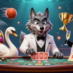LUXURY12 presents an engaging 3D illustration of fun and excitement in online slot games with elegant characters.