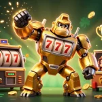Menangkan permainan slot gacor maxwin dengan gorila emas bertransformasi yang beraksi.
