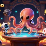 Experience high-stakes interactions at cm88seo's holographic poker table with thrilling alien themes.