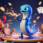 Join SHBET's electrifying casino night with a DJ eel, lobster drummer, and seahorse guitarist in a vibrant underwater scene.