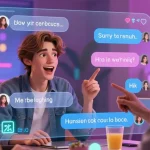 Engaging nsfw ai chat experience with animated character interaction.