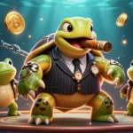 Experience the excitement of haywin with the snapping turtle and bullfrog enforcers in a vibrant casino scene.
