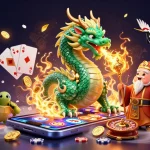 Engage in thrilling action with tải app ae888 featuring a jade dragon, and dynamic casino elements.