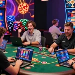 Engaging online gaming scene showcasing lotus365 players enjoying various casino games in a vibrant atmosphere.