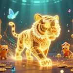 Experience exciting games at 조이카지노 with a dazzling digital casino scene featuring rich visuals and vibrant elements.