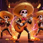 Engage in vibrant gaming excitement with Link Sunwin, featuring a mariachi band amidst a festive casino scene.