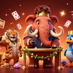 Experience thrilling owltoto gaming with a vibrant illustration of casino characters in action.