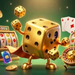Permainan gacor77 login dengan dadu emas dan simbol jackpot, pengalaman kasino yang mendebarkan.