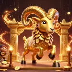 Engage in thrilling gameplay at sc88 with a golden ram charging through a dynamic casino arena.