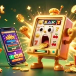Spin and win in luxy bet live casino with a vibrant 3D slot machine jackpot scene showcasing excitement and energy.